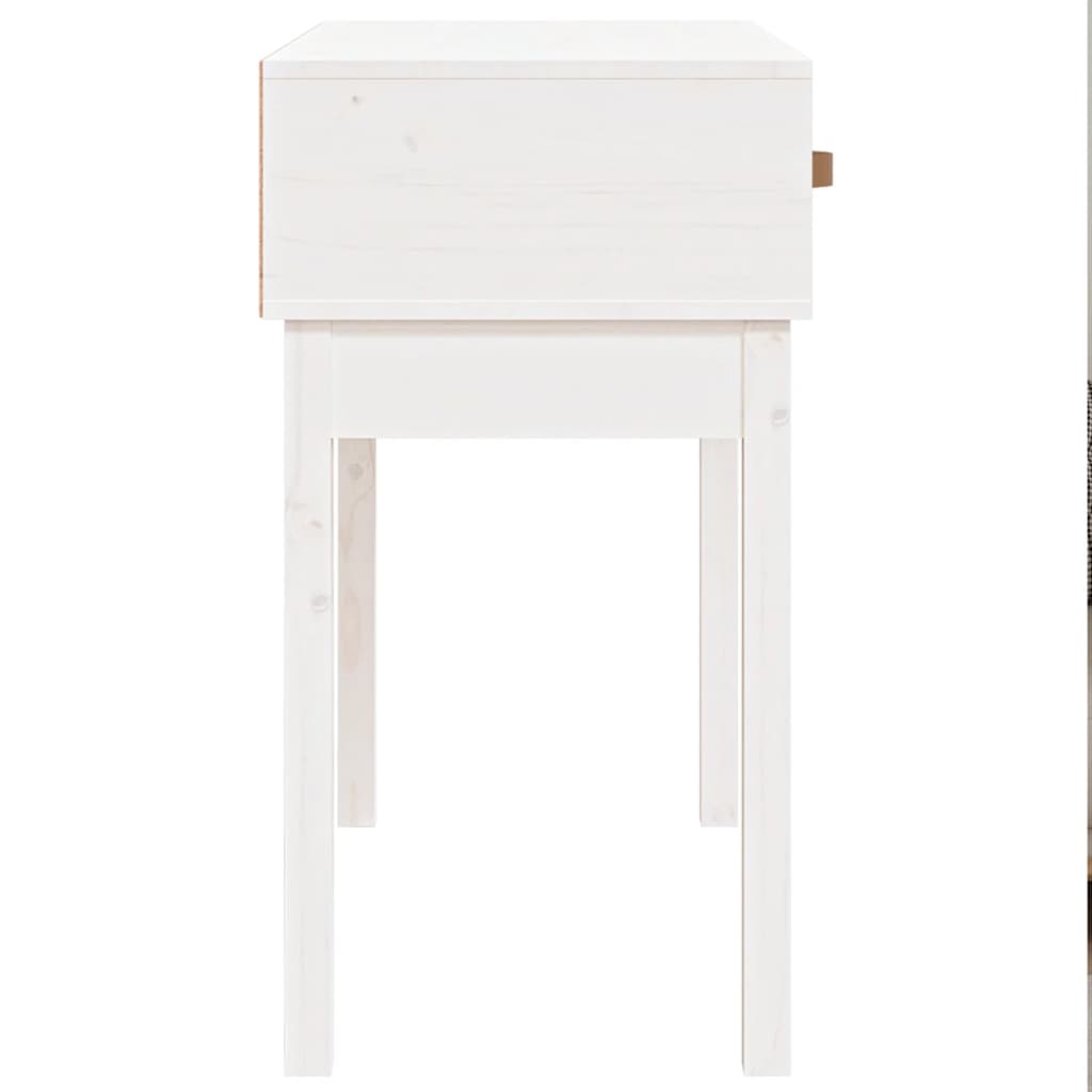vidaXL Konsolipöytä valkoinen 76,5x40x75 cm täysi mänty