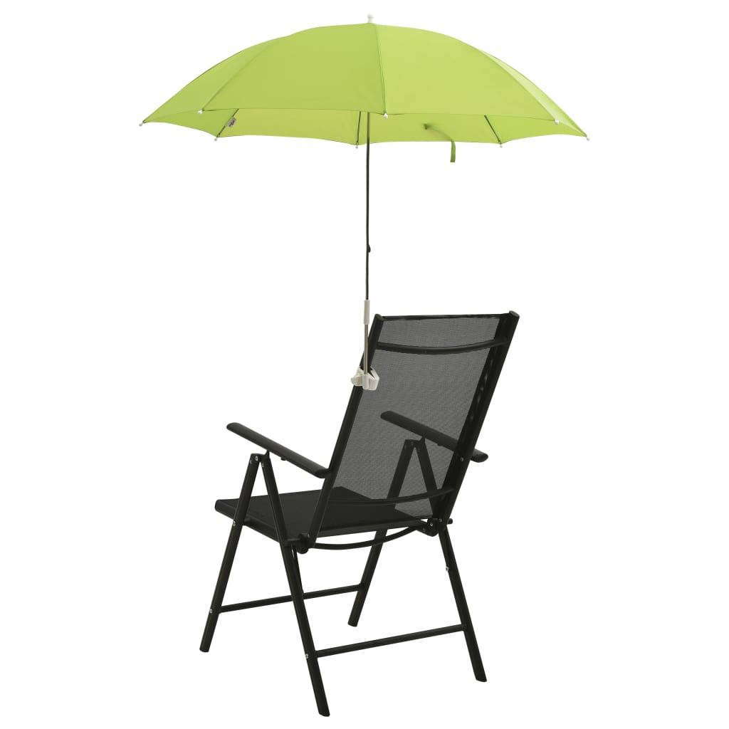 vidaXL Retkituolin aurinkovarjot 2 kpl vihreä 105 cm