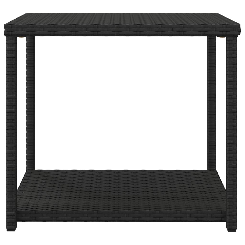 vidaXL Sivupöytä musta 55x45x49 cm polyrottinki