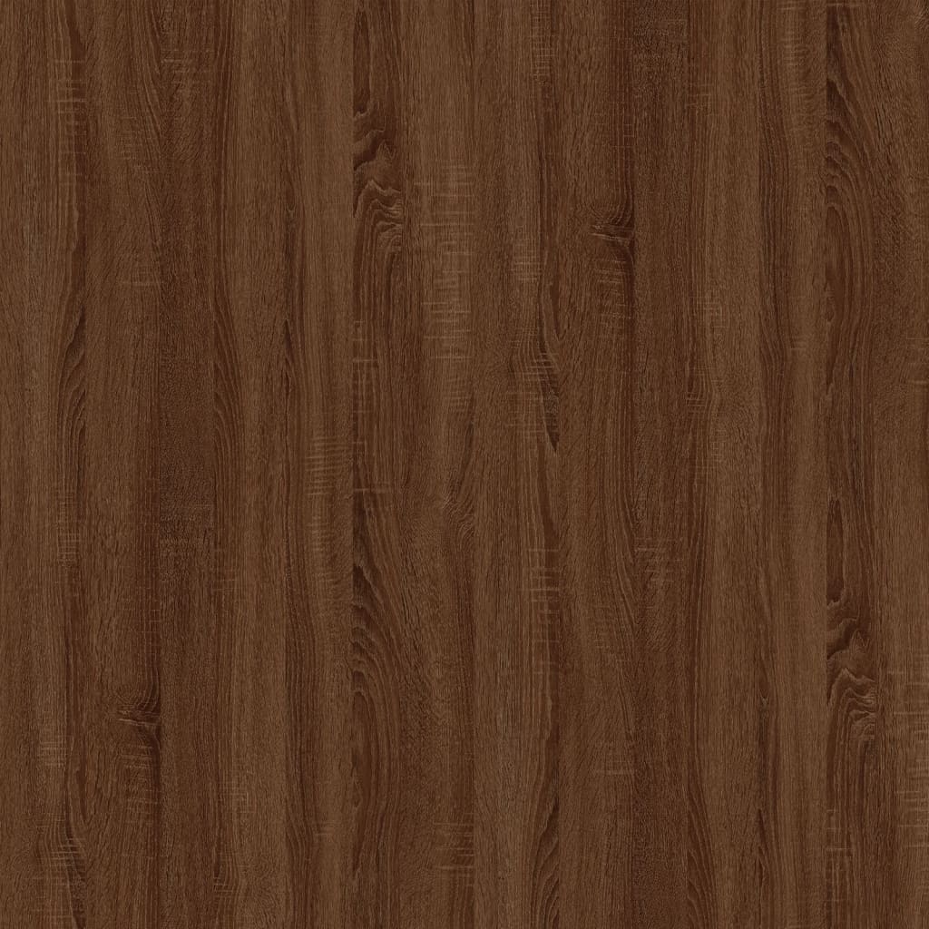 vidaXL Sohvapöytä ruskea tammi 80x45x45 cm tekninen puu ja rauta