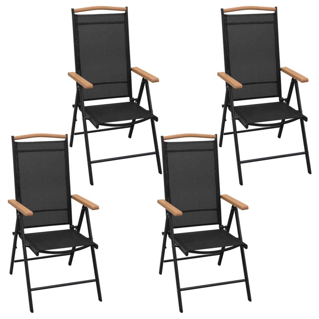 vidaXL 5-osainen Ulkoruokailuryhmä kokoontaittuvat tuolit alumiini