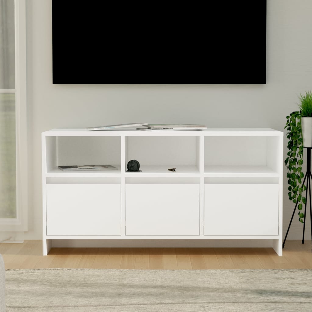 vidaXL TV-taso valkoinen 102x37,5x52,5 cm lastulevy