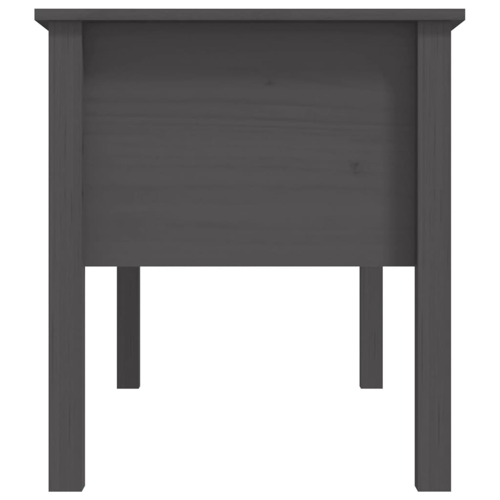 vidaXL Sohvapöytä harmaa 102x49x55 cm täysi mänty