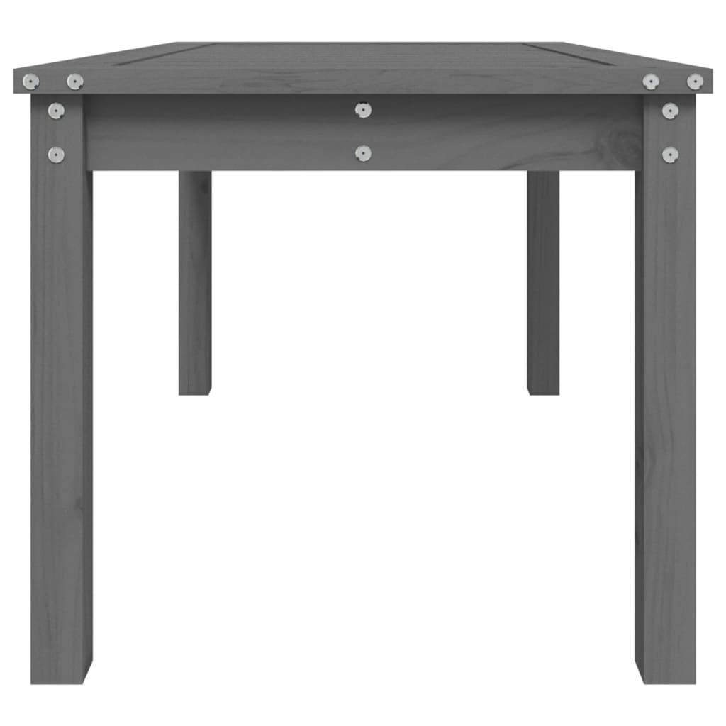 vidaXL Puutarhapöytä harmaa 82,5x50,5x45 cm täysi mänty