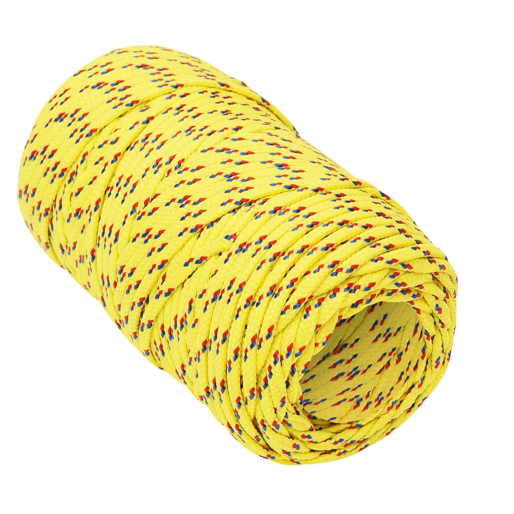 vidaXL Veneköysi keltainen 2 mm 50 m polypropeeni