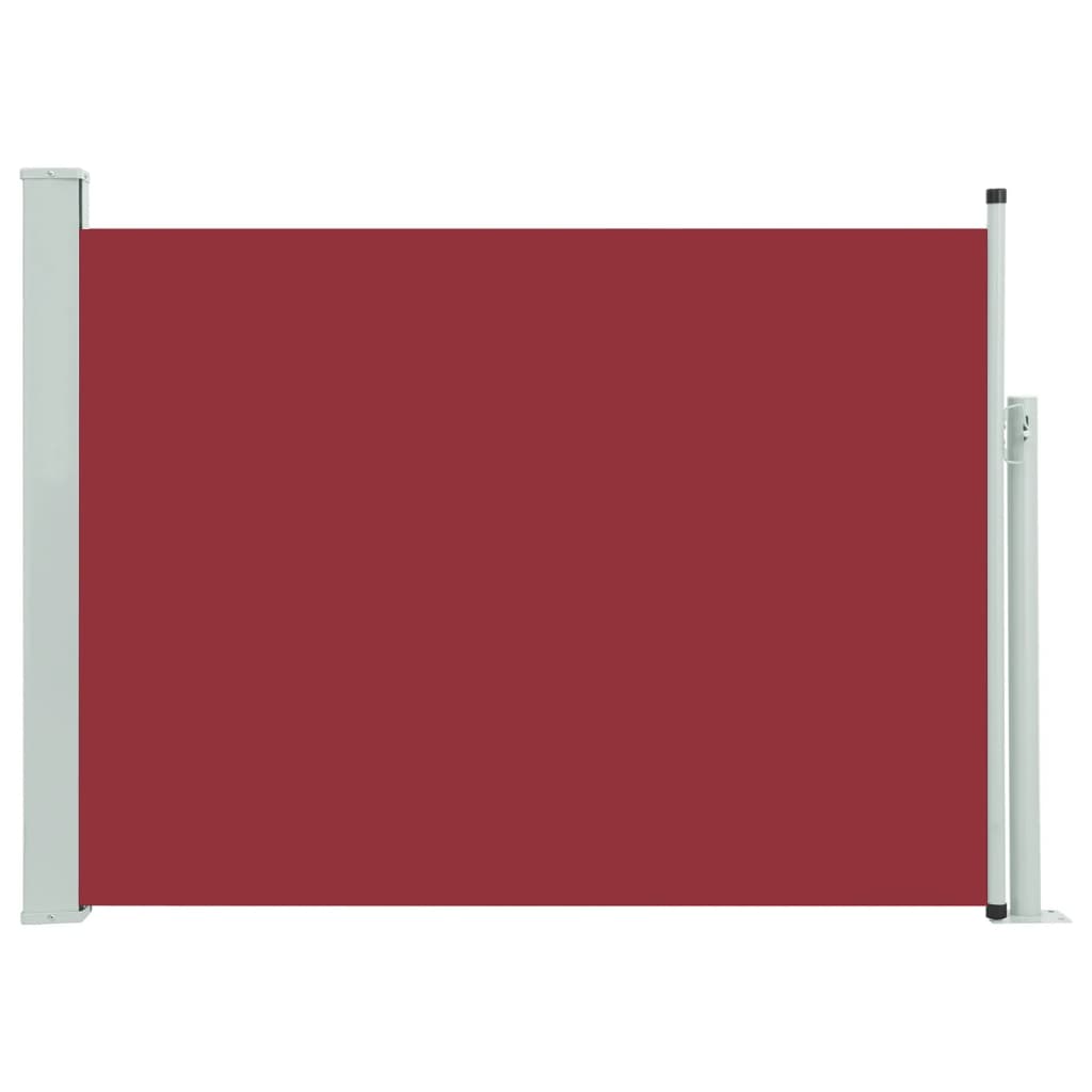 vidaXL Sisäänvedettävä terassin sivumarkiisi 117x500 cm punainen