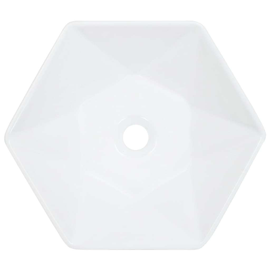 vidaXL Pesuallas 41x36,5x12 cm keraaminen valkoinen