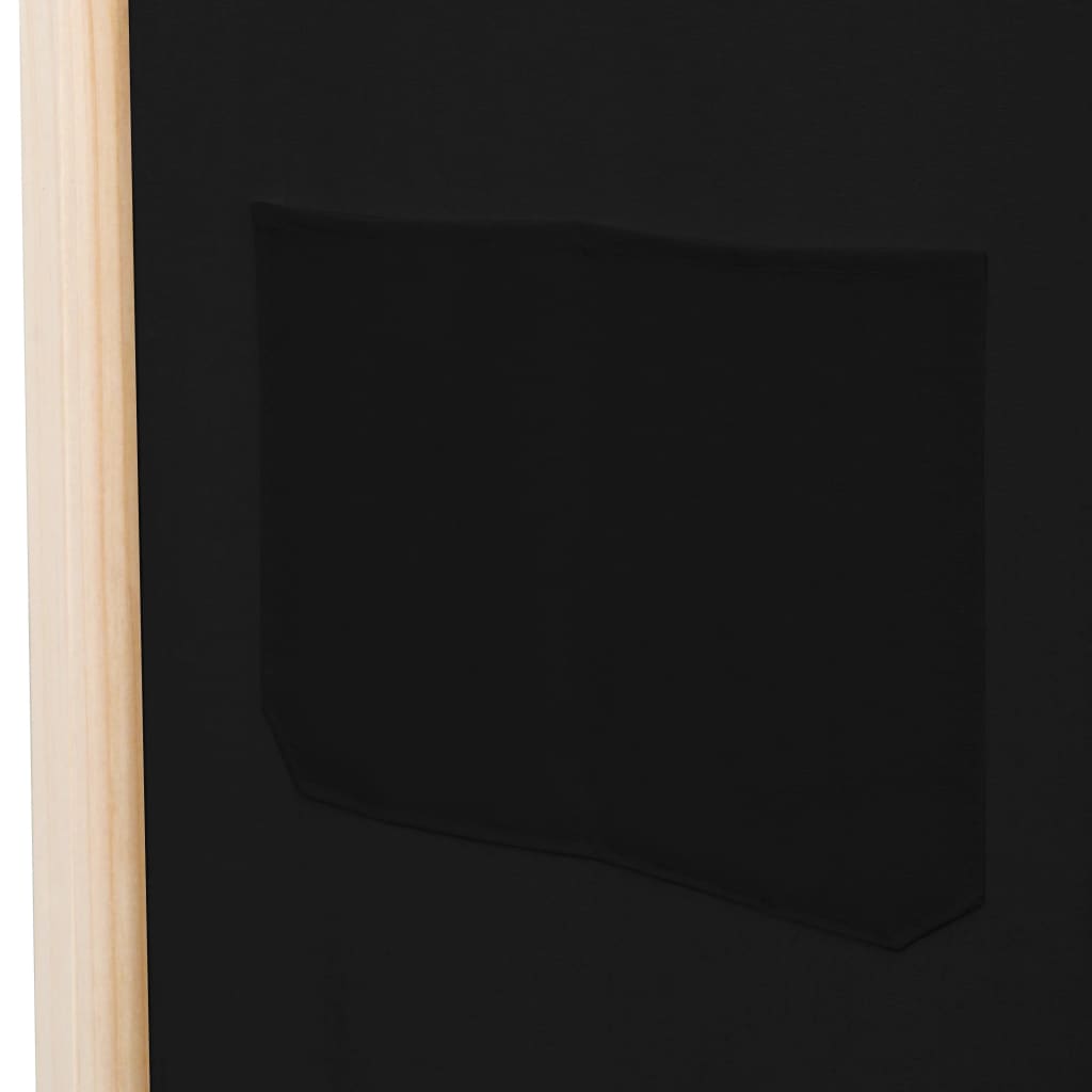 vidaXL 3-Paneelinen Tilanjakaja musta 120x170x4 cm kangas