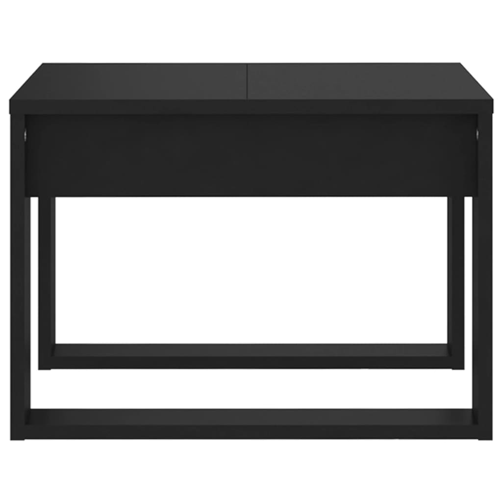 vidaXL Sivupöytä musta 50x50x35 cm lastulevy