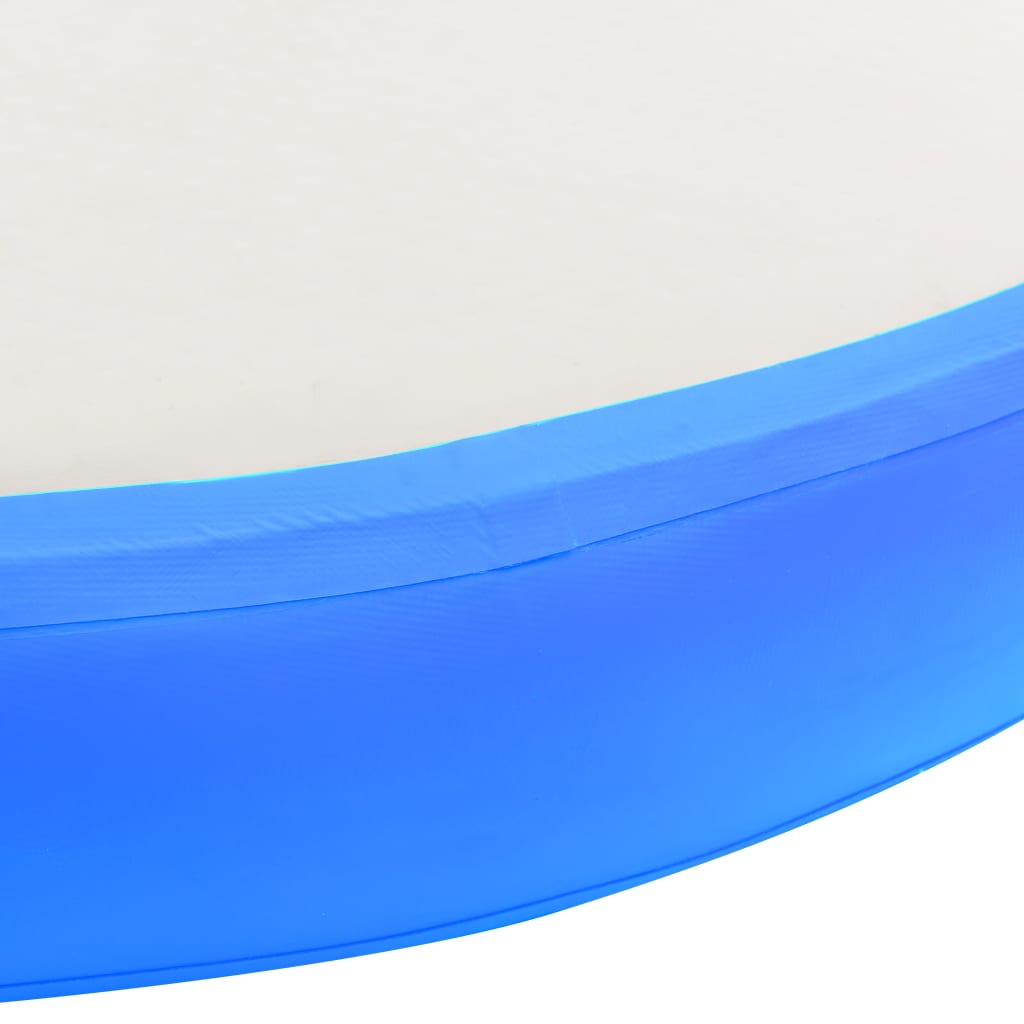 vidaXL Täytettävä voimistelumatto pumpulla 100x100x20 cm PVC sininen