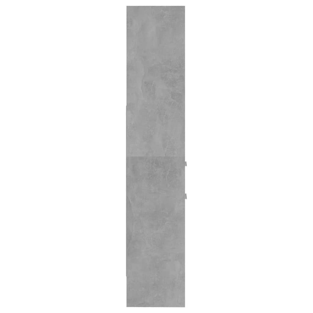 vidaXL Kirjahylly betoninharmaa 40x35x180 cm lastulevy