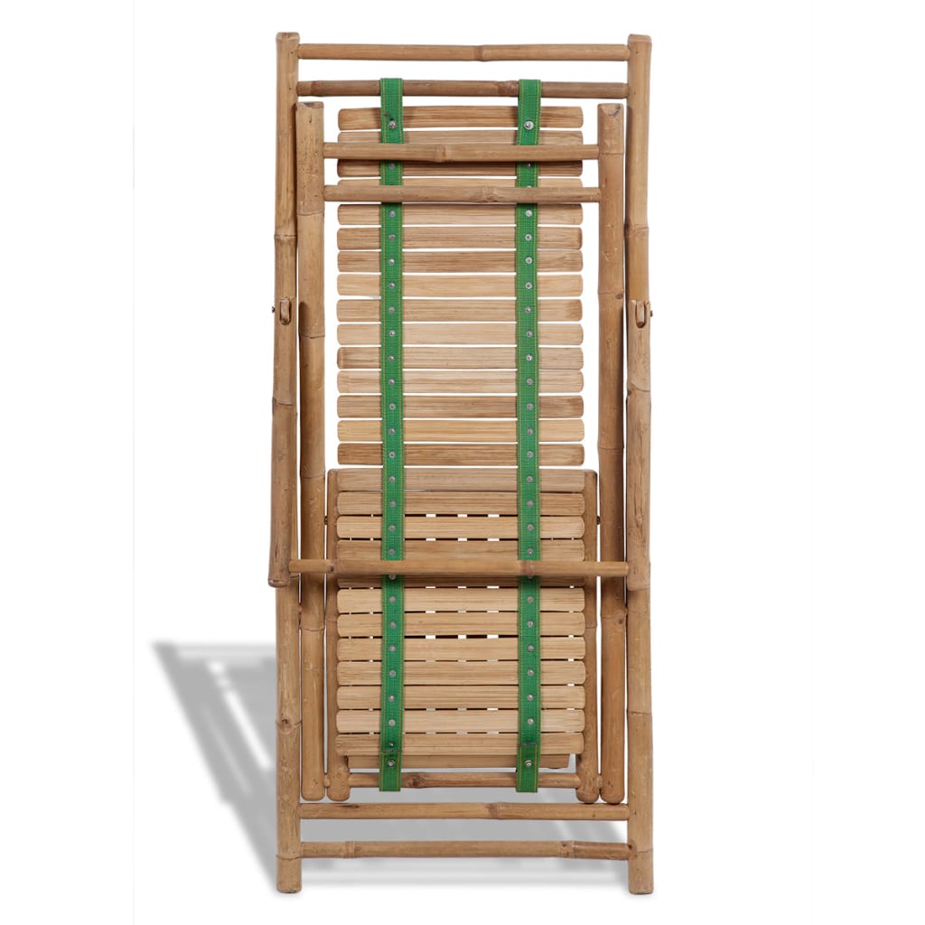 vidaXL Rantatuoli jalkatuella bambu
