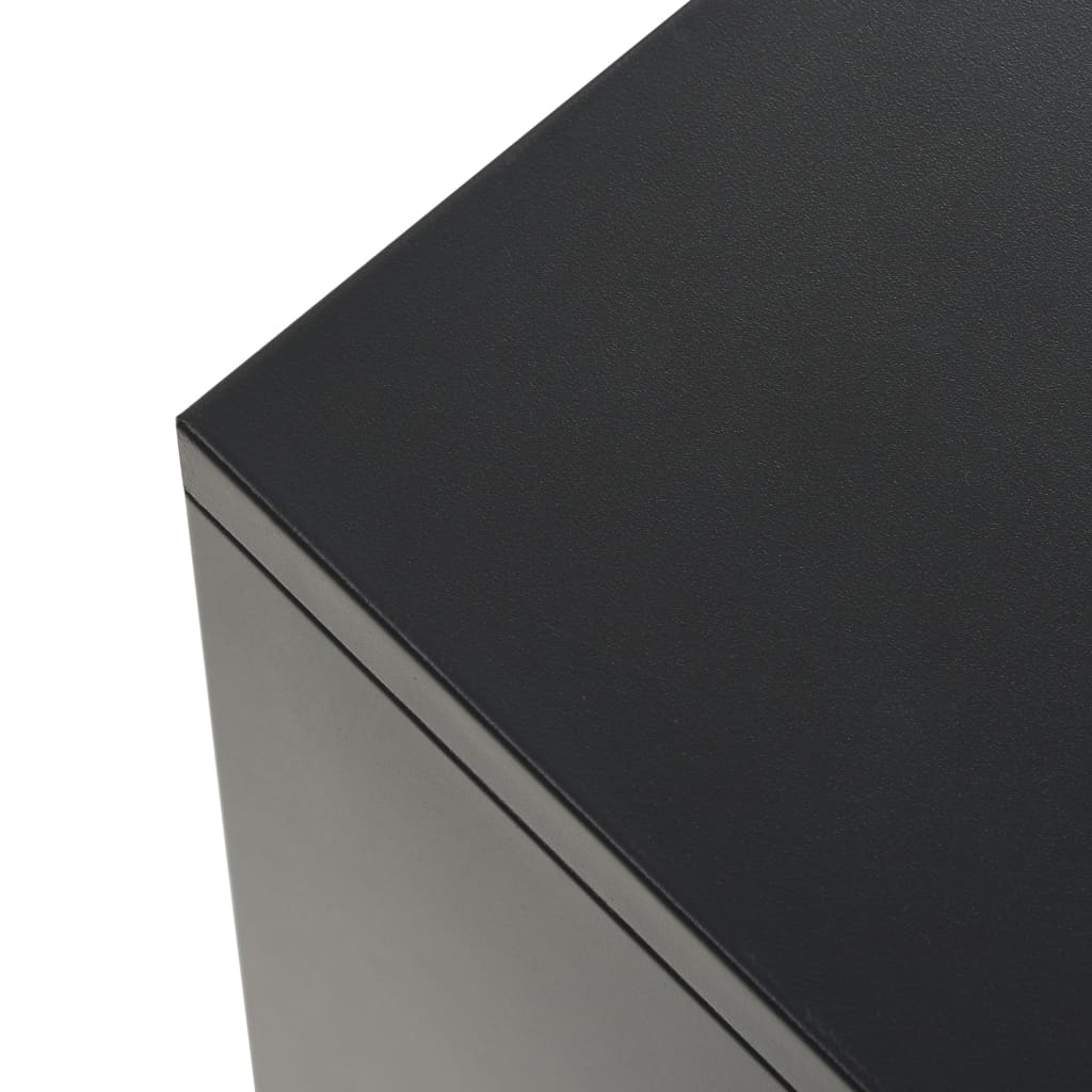 vidaXL Senkki teollinen tyyli metalli 120x35x70 cm musta