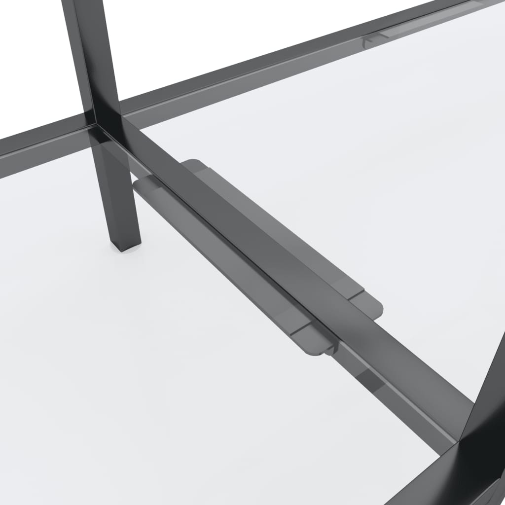 vidaXL Konsolipöytä läpinäkyvä 160x35x75,5 cm karkaistu lasi