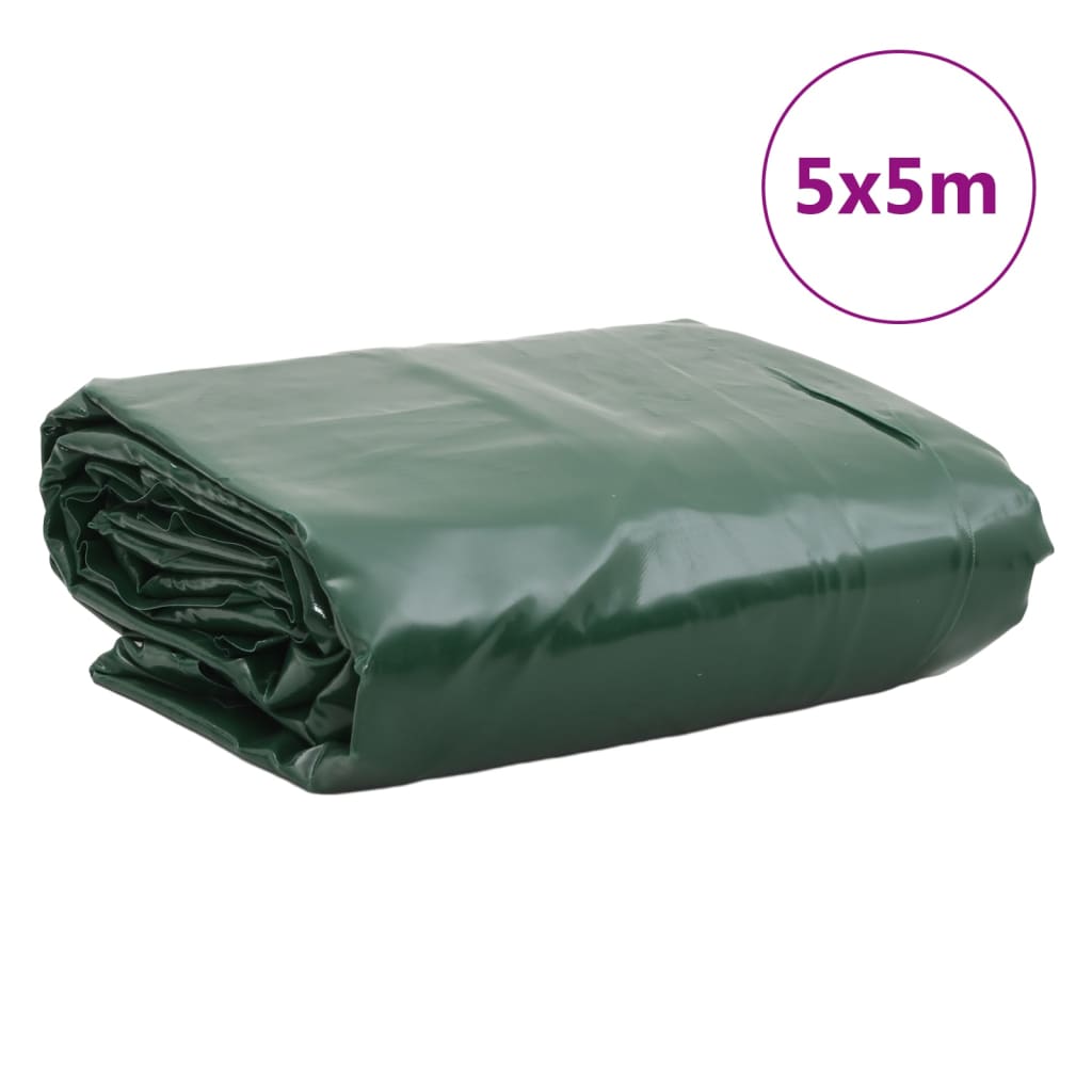 vidaXL Pressu vihreä 5x5 m 650 g/m²