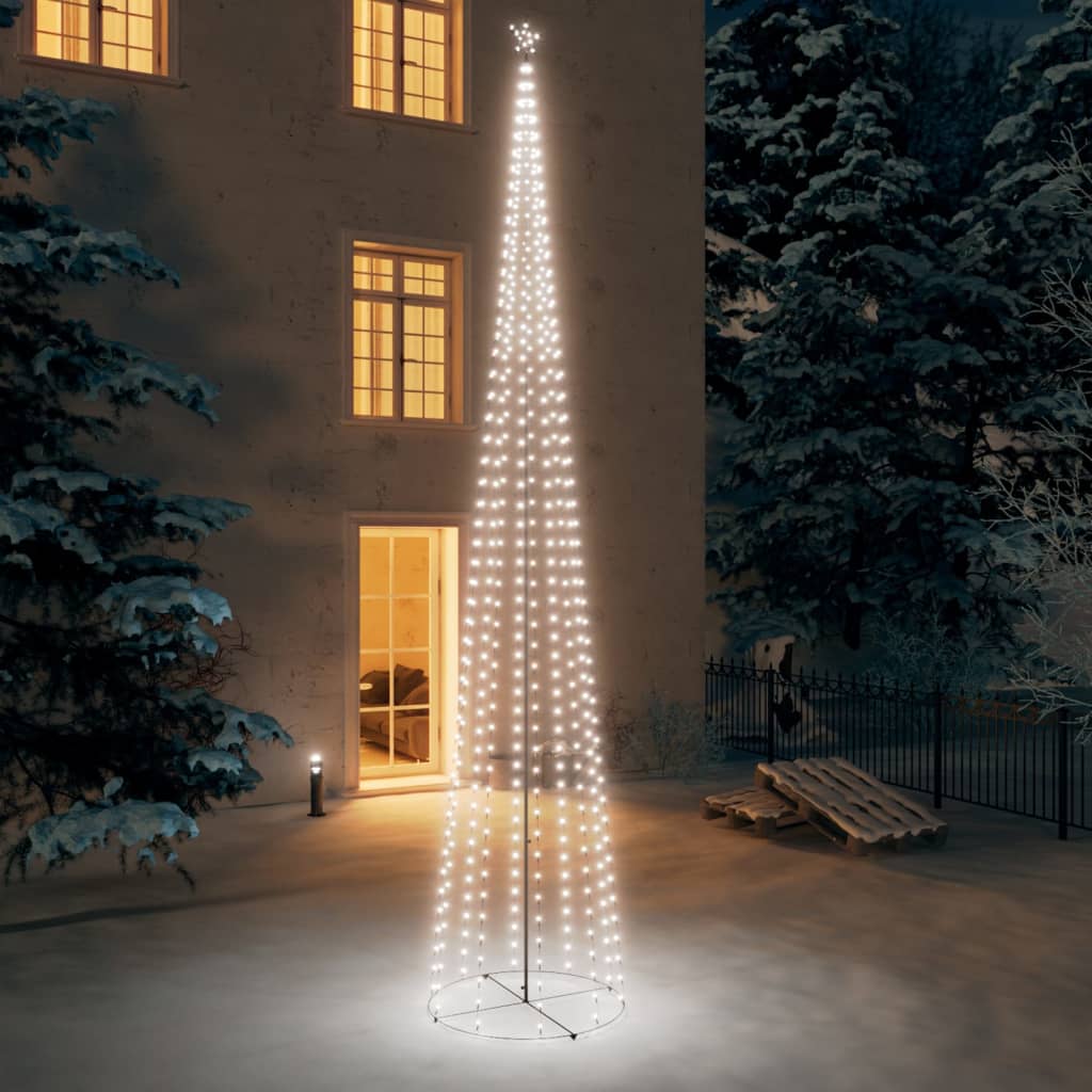 vidaXL Kartiojoulukuusi 752 lämpimän valkoista LED-valoa 160x500 cm