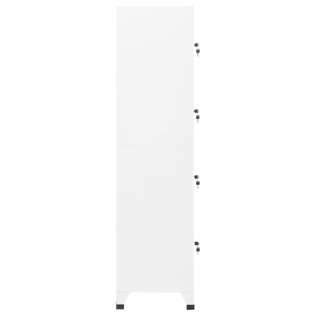 vidaXL Pukukaappi valkoinen 38x45x180 cm teräs
