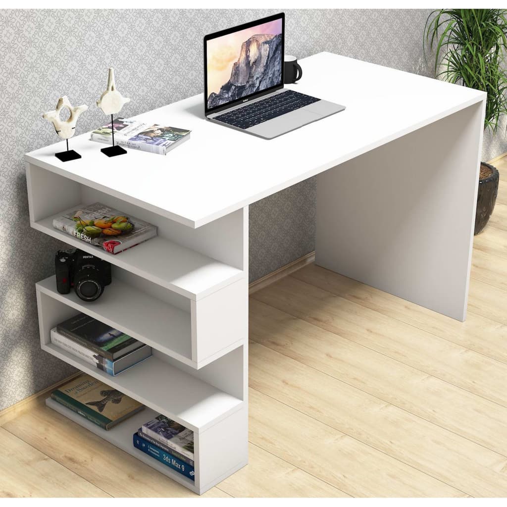 Homemania Tietokonepöytä Limber 120x60x75 cm valkoinen