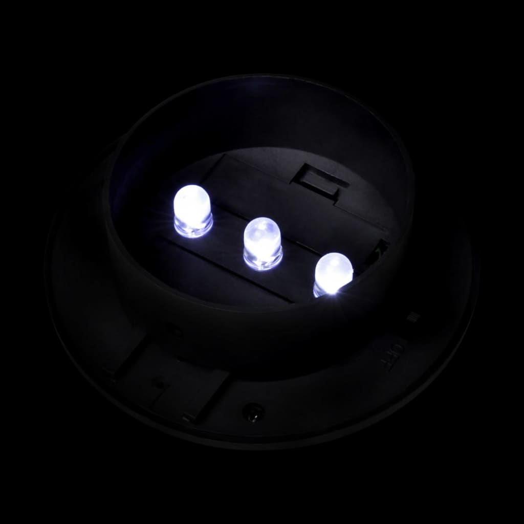 vidaXL Ulkoaurinkokennovalaisin aitaan 12 kpl LED musta
