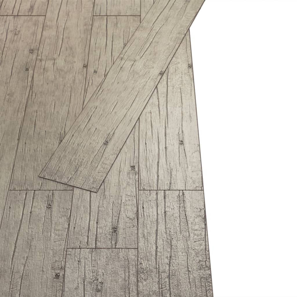 vidaXL Itsekiinnittyvät PVC-lattialankut 2,51 m² 2 mm tammi kulunut