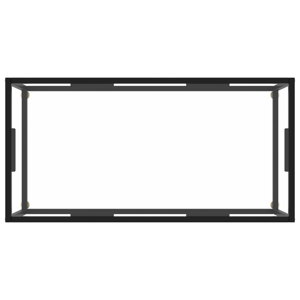 vidaXL Sohvapöytä musta karkaistu lasi 100x50x35 cm