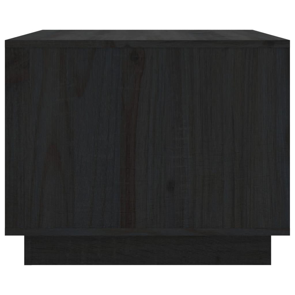 vidaXL Sohvapöytä musta 80x50x40 cm täysi mänty