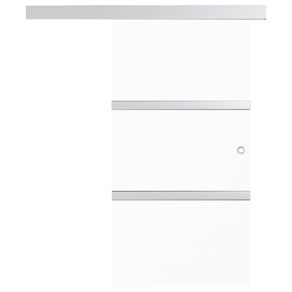 vidaXL Liukuovi ESG-lasi ja alumiini 90x205 cm hopea