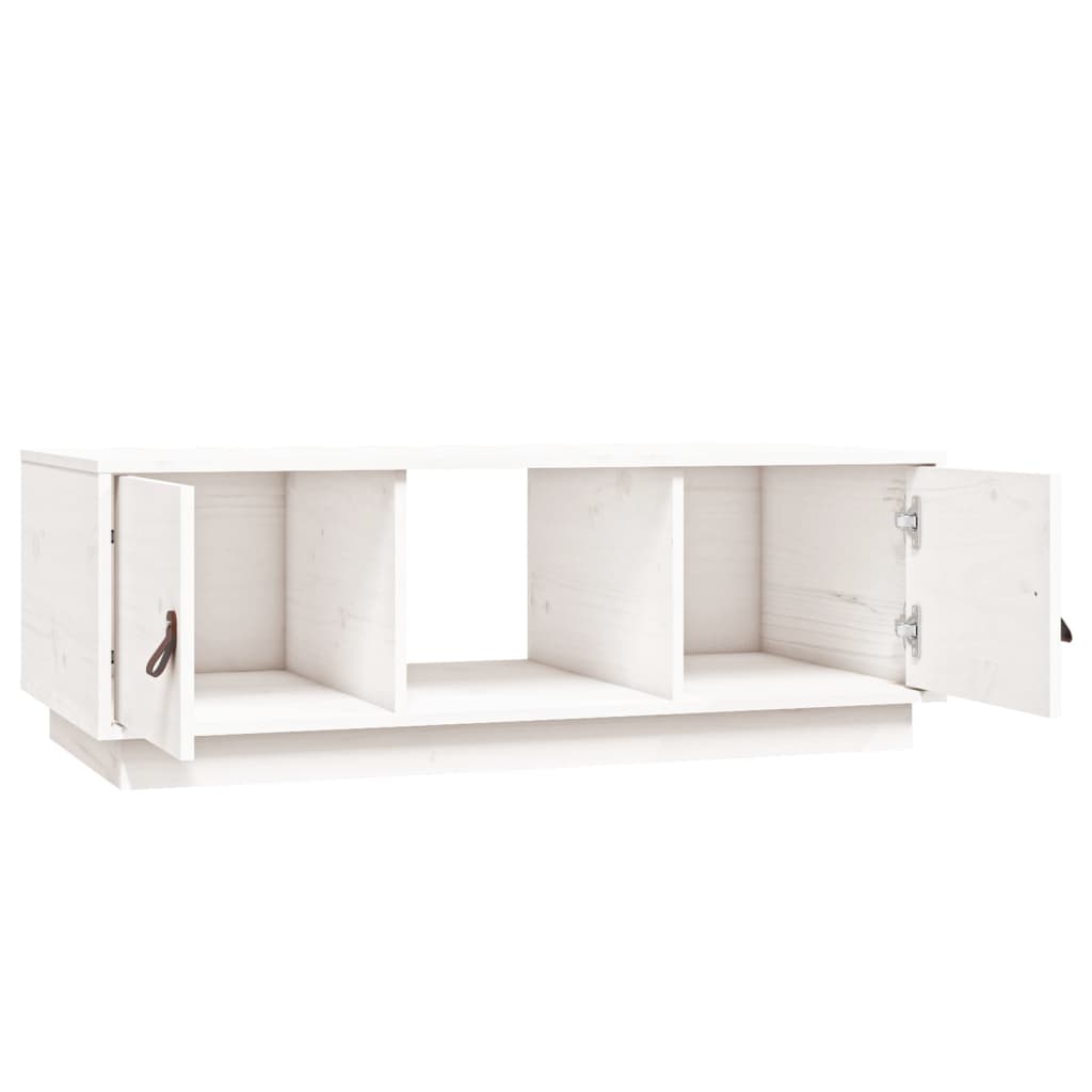 vidaXL Sohvapöytä valkoinen 100x50x35 cm täysi mänty