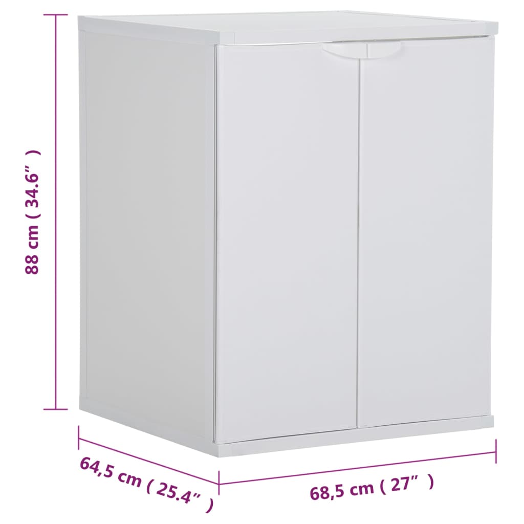 vidaXL Pesukonekaappi valkoinen 68,5x64,5x88 cm PVC