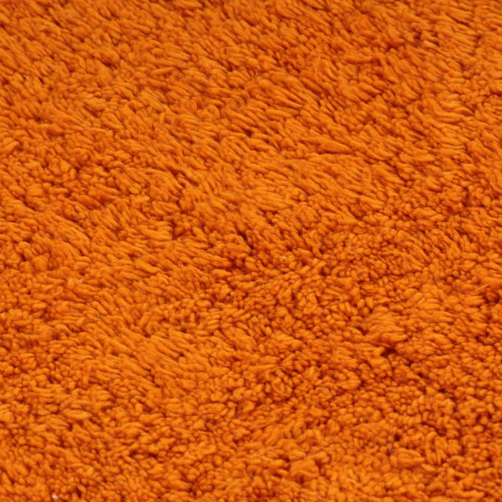 vidaXL Kylpyhuoneen mattosarja 3 osaa kangas oranssi