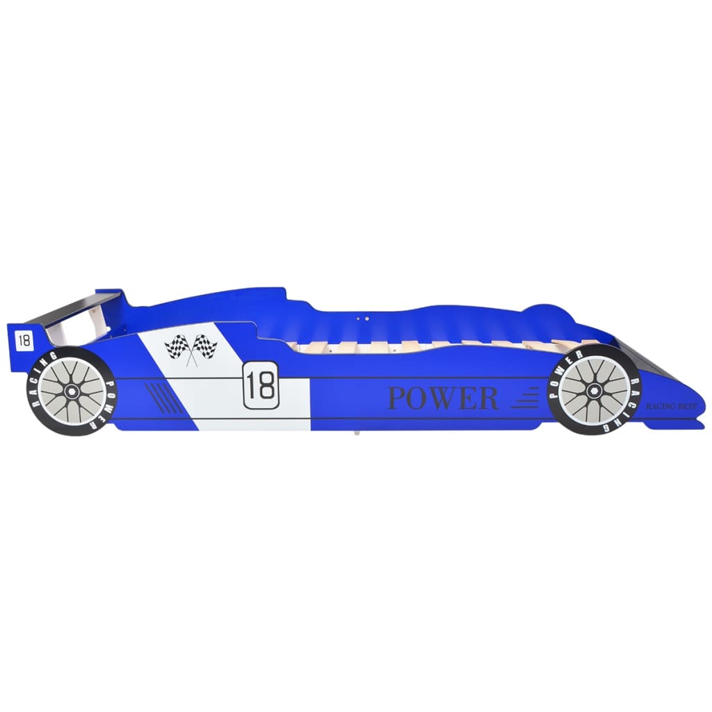 vidaXL Lastensänky kilpa-auto 90x200 cm Sininen