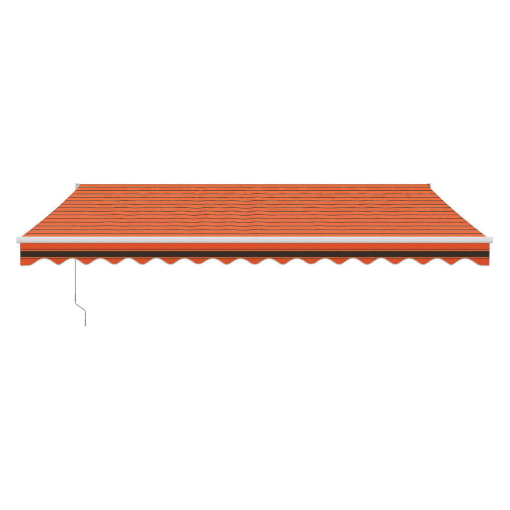 vidaXL Sisäänkelattava markiisi oranssiruskea 4,5x3 m kangas/alumiini