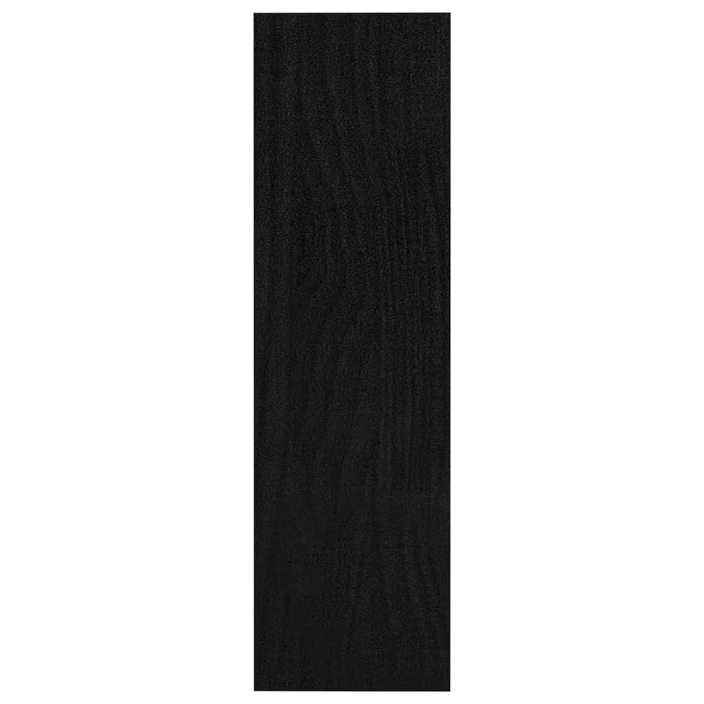 vidaXL Kirjahylly/tilanjakaja musta 100x30x103 cm täysi mänty