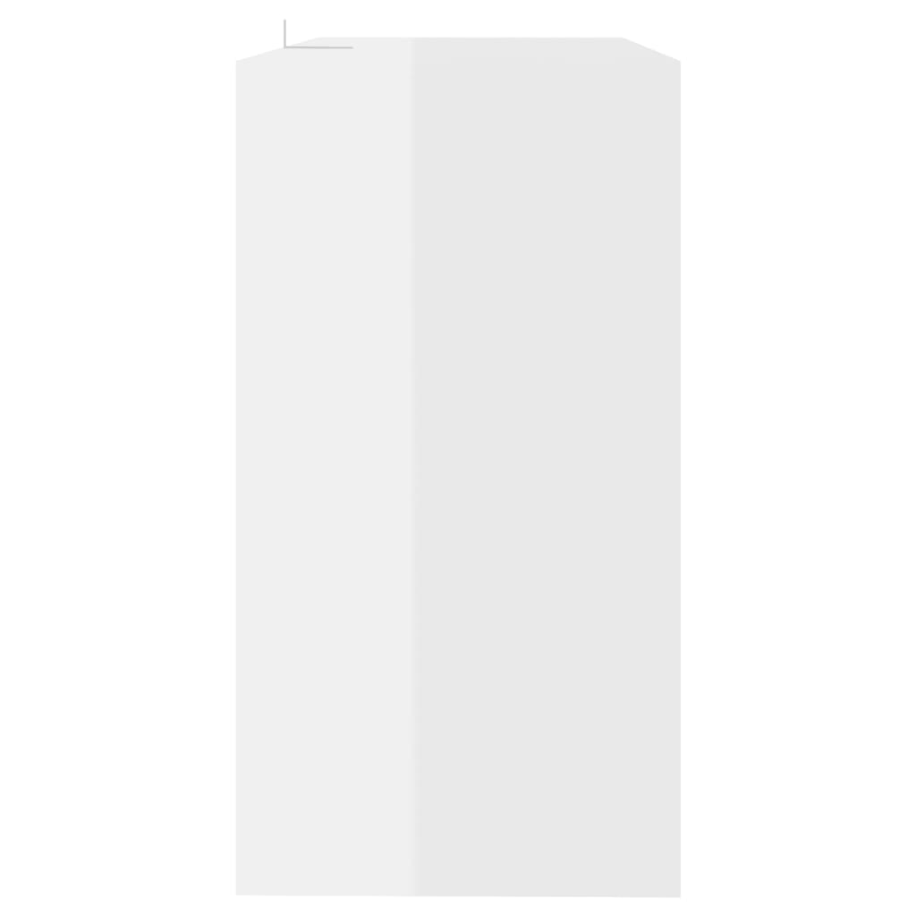 vidaXL Konsolipöytä korkeakiilto valkoinen 89x41x76,5 cm teräs