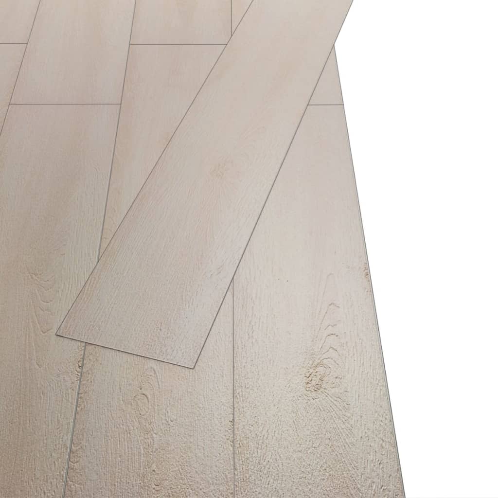 vidaXL PVC-lattialankut ei-itsekiinnittyvä 4,46 m² 3 mm vaalea tammi