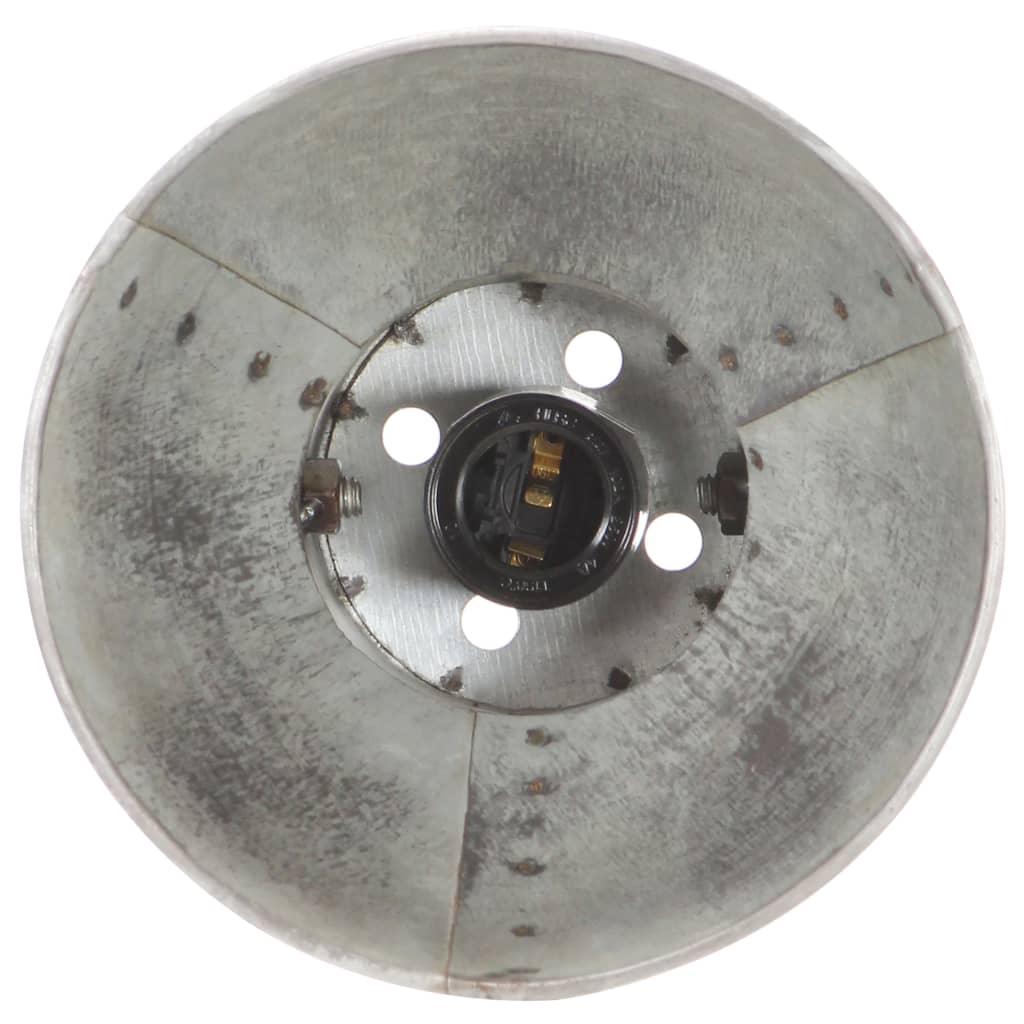 vidaXL Teollistyylinen pöytävalaisin hopea pyöreä 58x18x90 cm E27
