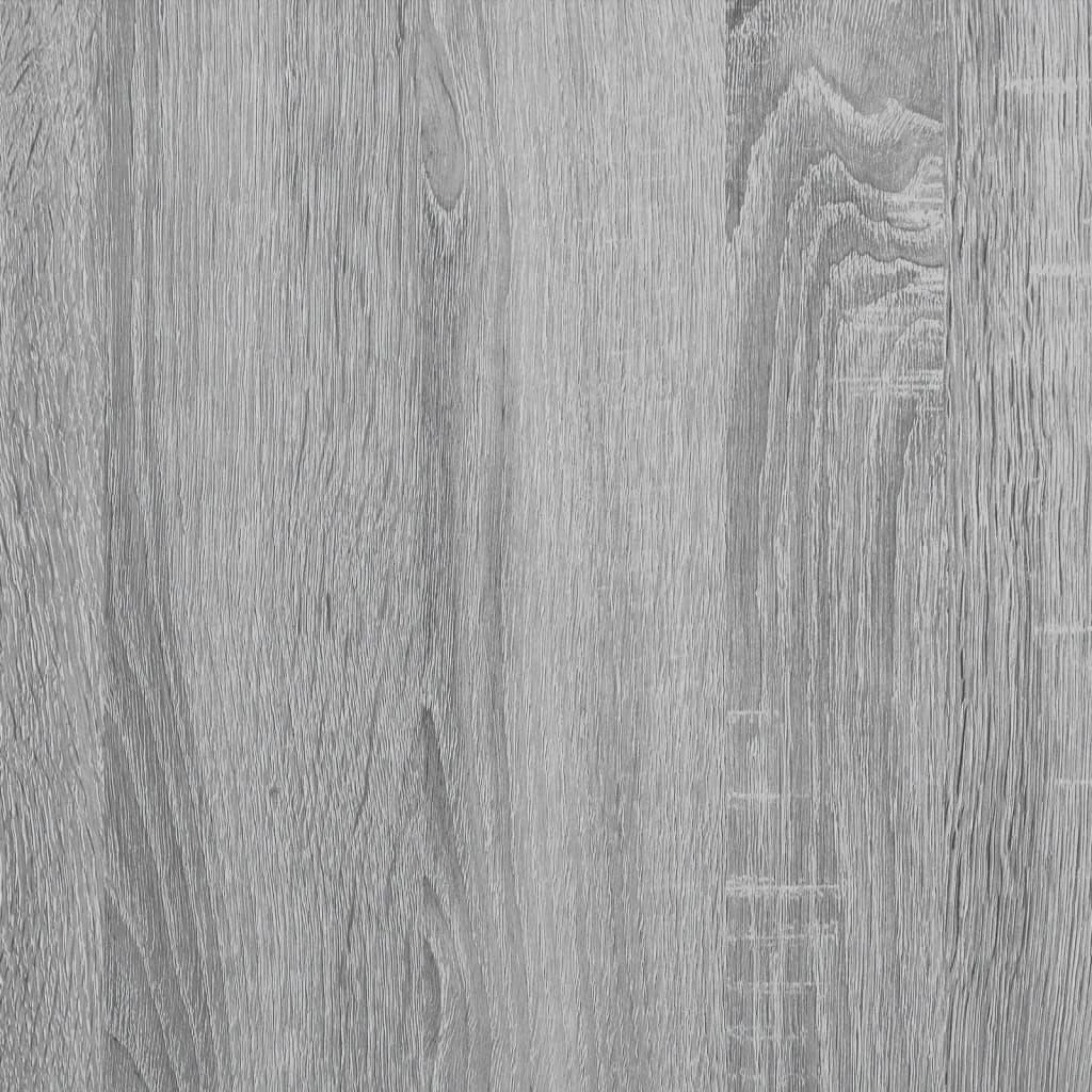 vidaXL Kirjahylly harmaa Sonoma 100x26x180 cm tekninen puu ja metalli