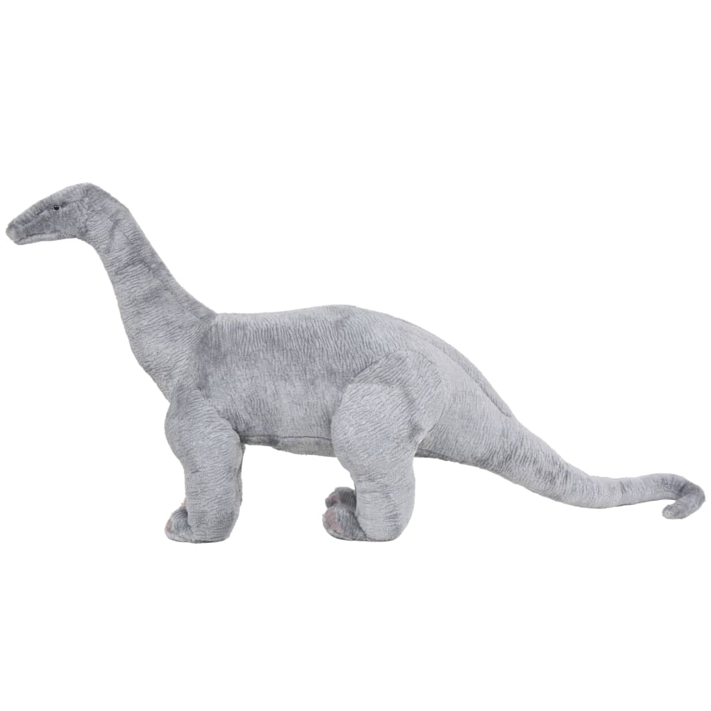 vidaXL Seisova leludinosaurus Brachiosaurus XXL plyysi harmaa