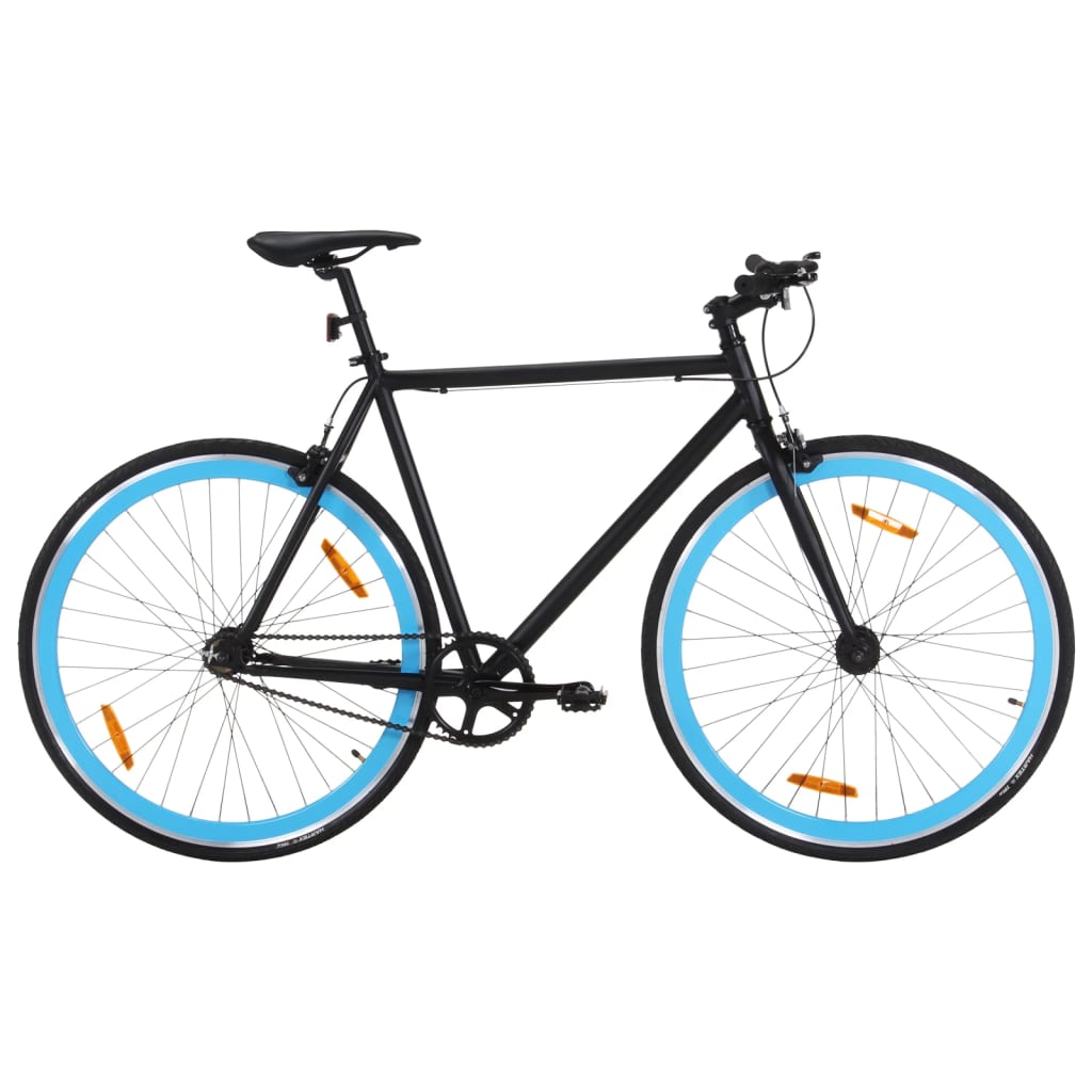 vidaXL Polkupyörä vaihteeton musta ja sininen 700c 55 cm
