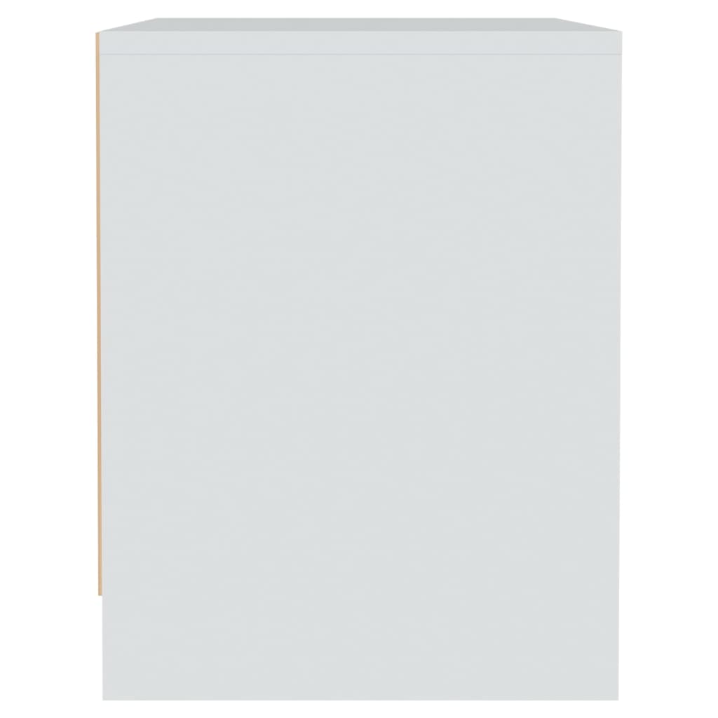 vidaXL Yöpöytä valkoinen 45x34x44,5 cm lastulevy