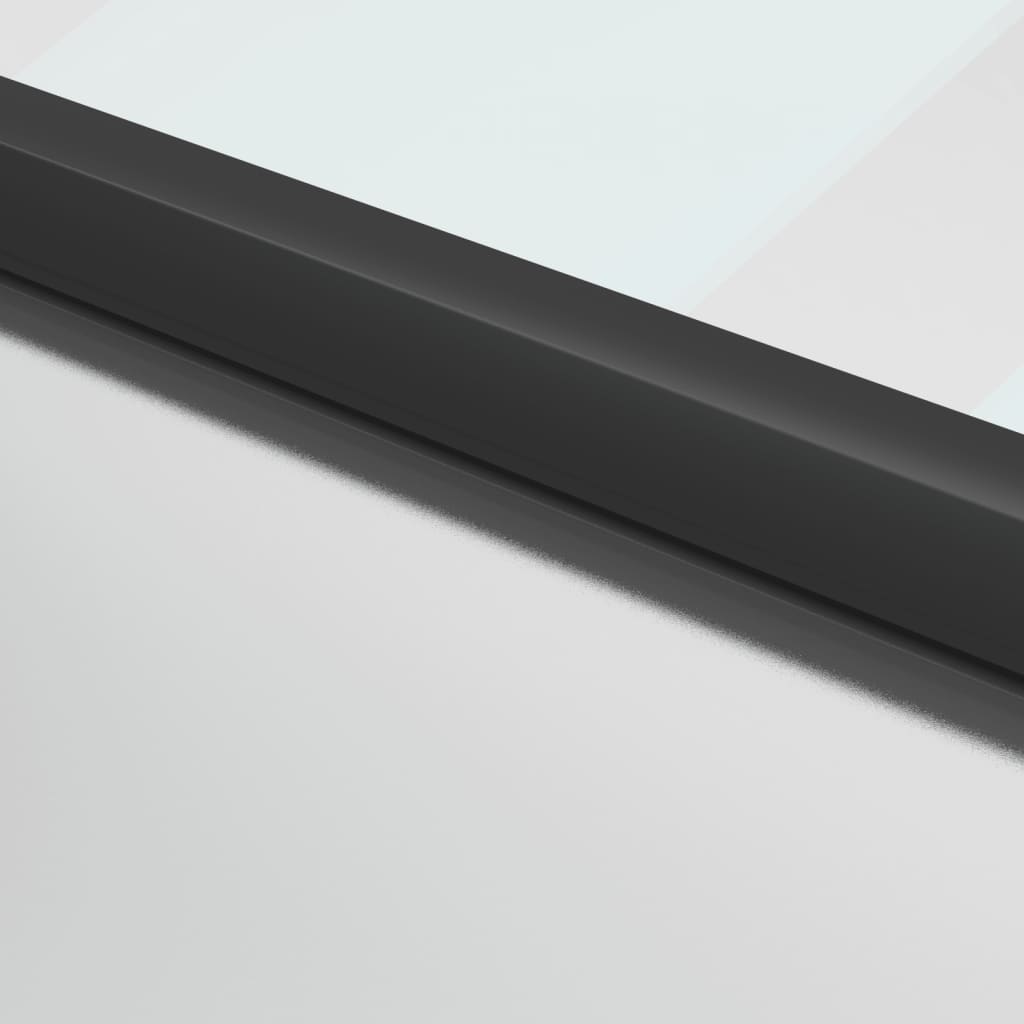 vidaXL Sisäovi ohut musta 76x201,5 cm karkaistu lasi ja alumiini