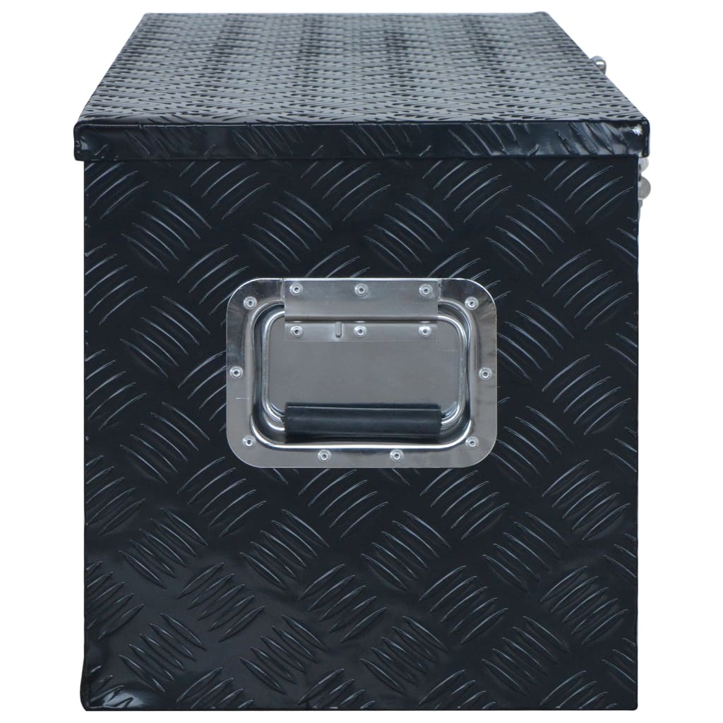 vidaXL Alumiinilaatikko 1085x370x400 cm musta