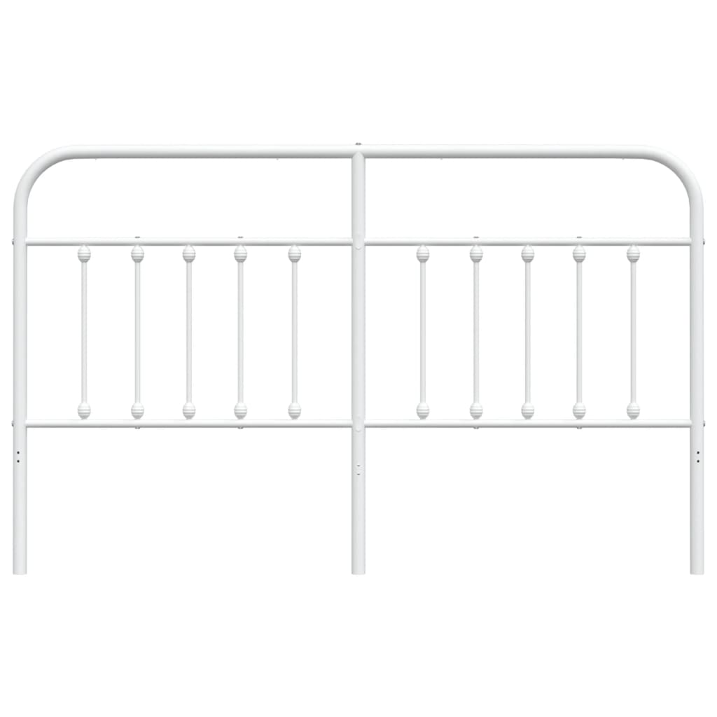 vidaXL Metallinen sängynpääty valkoinen 160 cm