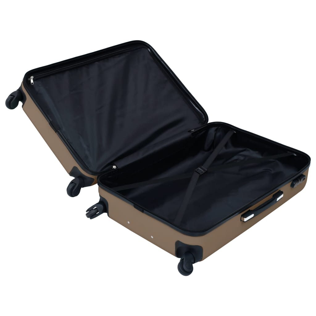 vidaXL Kovapintainen matkalaukku ruskea ABS