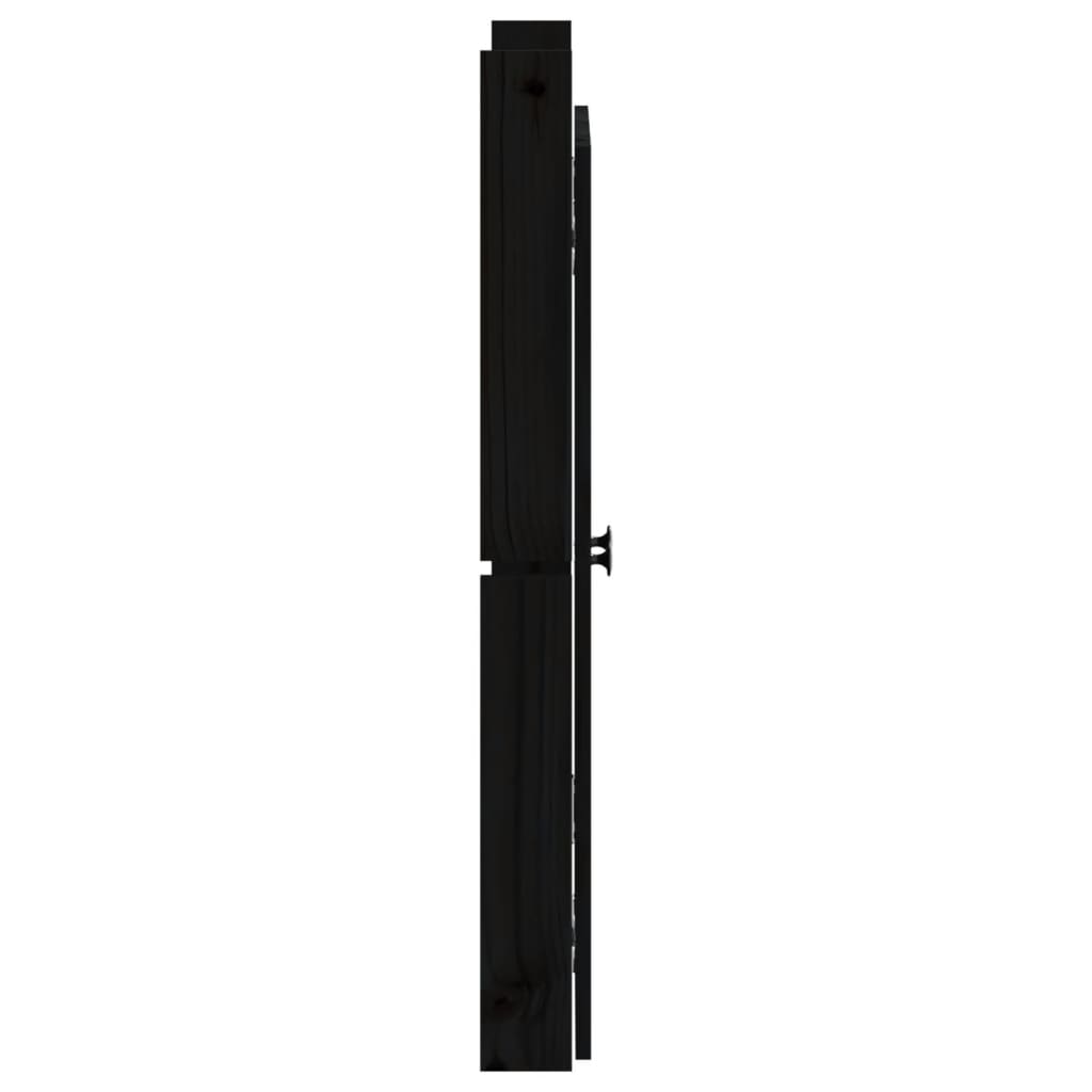 vidaXL Ulkokeittiökaapin ovet musta 50x9x82 cm täysi mänty