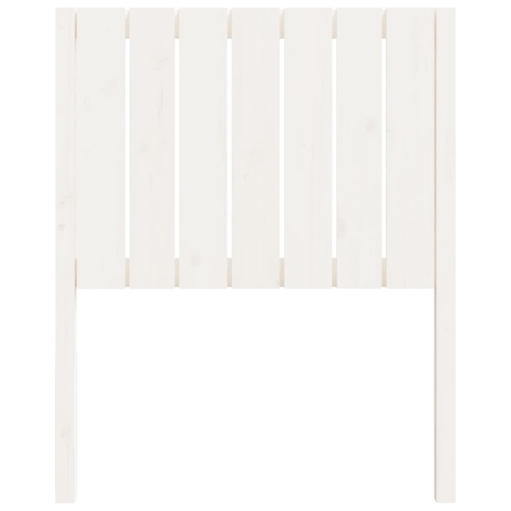 vidaXL Sängynpääty valkoinen 80,5x4x100 cm täysi mänty