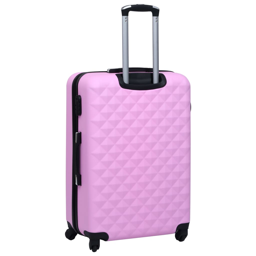 vidaXL Kovapintainen matkalaukku pinkki ABS
