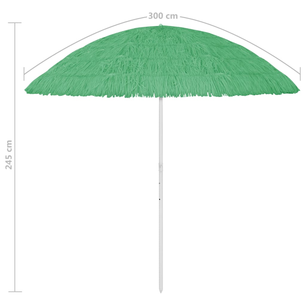 vidaXL Hawaii Rantavarjo vihreä 300 cm