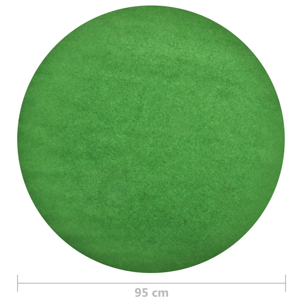 vidaXL Keinonurmi nastoilla halkaisija 95 cm vihreä pyöreä