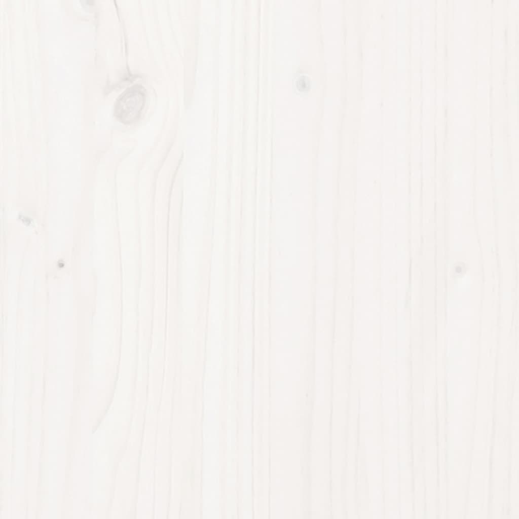 vidaXL Sängynrunko valkoinen täysi puu 90x190 cm Single